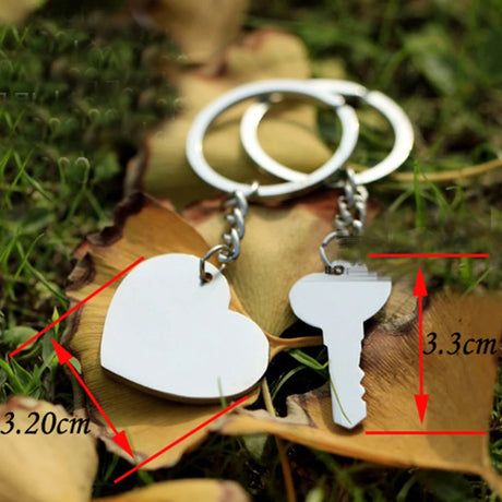 Couple I LOVE YOU Letter Key chain Heart Key Ring