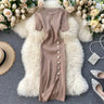 Korean Vintage High Waist Bodycon Dress