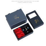 Jewelry Box Romantic 6 Rose Pendants Ring Bracelet