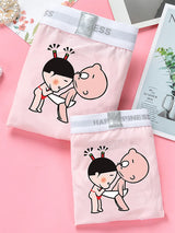 Sweet And Cute Pink Couple's Underwear