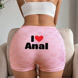 Pink Heart Knit High-Waist Panties