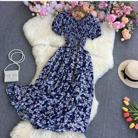 Flower Print A-Line Sundress