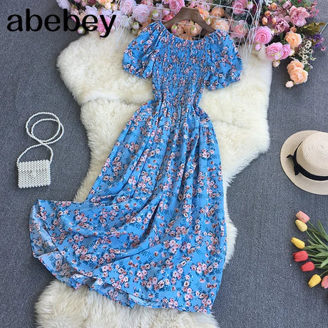 Flower Print A-Line Sundress