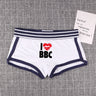 Heart Lips BBC Cotton Boy Shorts Underwear