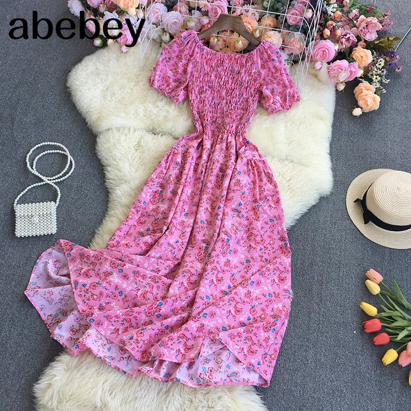 Flower Print A-Line Sundress