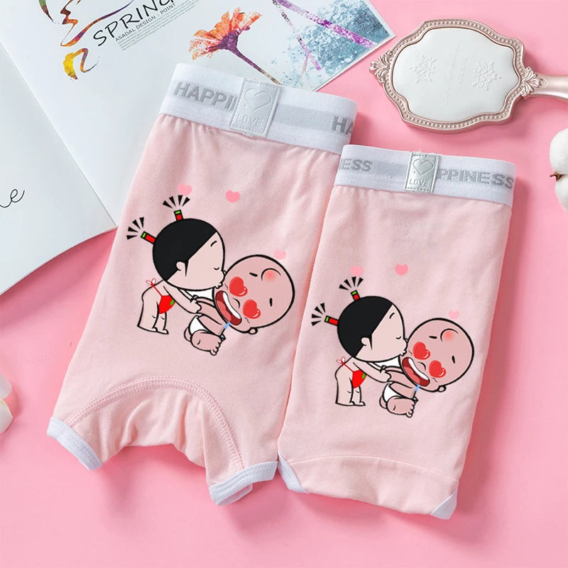 Sweet And Cute Pink Couple's Underwear