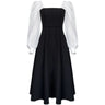 Black Hauben Style Vintage A-Line Dress