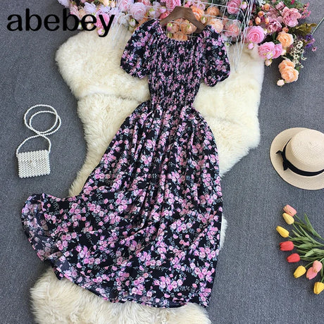 Flower Print A-Line Sundress