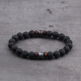 Lava Stone & Wood Yogi Bracelet